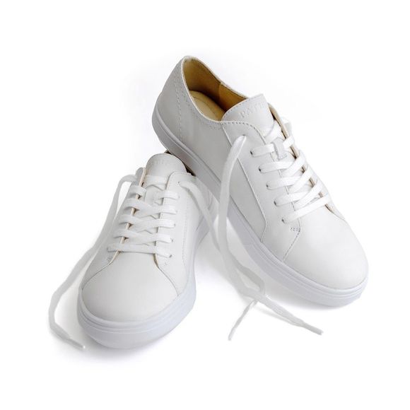 Portland Leather Shoes - Portland Leather Goods Patina Low Top Street Sneaker in White